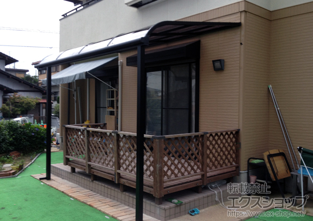 山口県下松市のLIXIL リクシル（トステム）のテラス屋根 ライザーテラスII R型 テラスタイプ 単体 積雪〜20cm対応 施工例