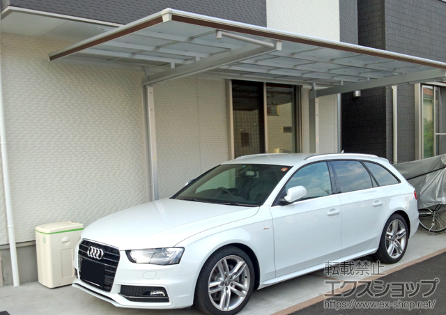 東京都調布市ののカーポート マイリッシュデラックス 前下がり マテリアルカラー 積雪〜20cm対応 施工例