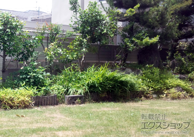 福島県郡山市ののフェンス・柵 エクスラインフェンス7型 自由柱タイプ 施工例