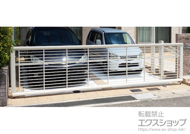 兵庫県神戸市ののカーゲート エクスラインアップゲート ワイド 1型 手動式 施工例