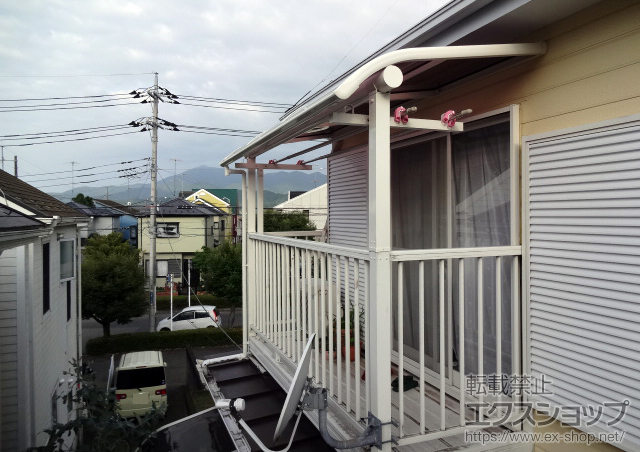 神奈川県厚木市ののバルコニー・ベランダ屋根 ヴェクターテラス R型 バルコニーBC-X型専用屋根 単体 積雪〜20cm 施工例