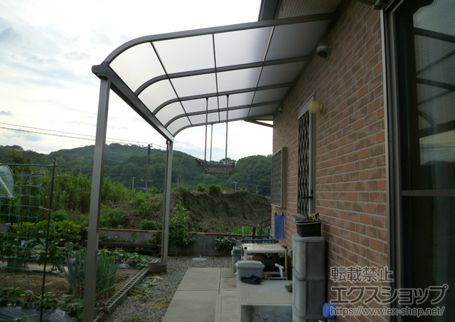 岡山県瀬戸内市のLIXIL リクシル（トステム）のテラス屋根 ライザーテラスII R型 テラスタイプ 単体 積雪〜20cm対応 施工例