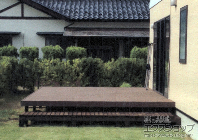 秋田県にかほ市ののウッドデッキ リウッドデッキ 200 施工例