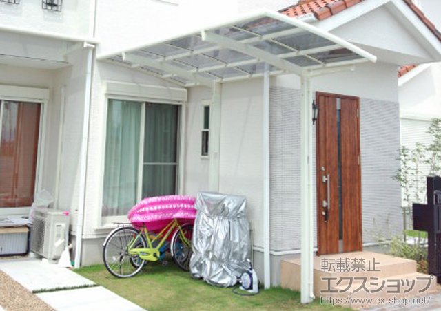 大阪府寝屋川市のLIXIL リクシル（トステム）のサイクルポート・駐輪場 カーブポートシグマIII ミニ 積雪〜20cm対応カーブポートシグマIII ミニ 積雪〜20cm対応 施工例