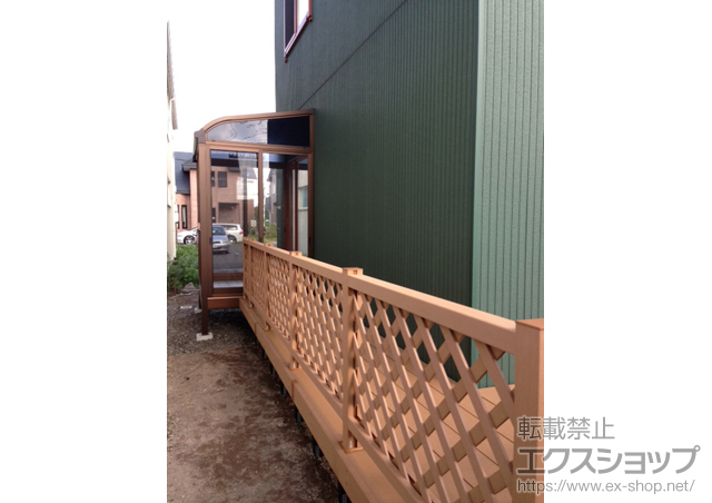 北海道苫小牧市ののテラス囲い・サンルーム サンフィールIII R型 3000 床納まり 積雪〜100ｃｍ対応 施工例