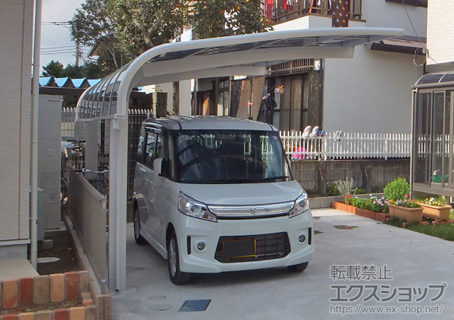 千葉県松戸市のLIXIL リクシル（トステム）のカーポート テールポートシグマIII 積雪〜20cm対応 施工例