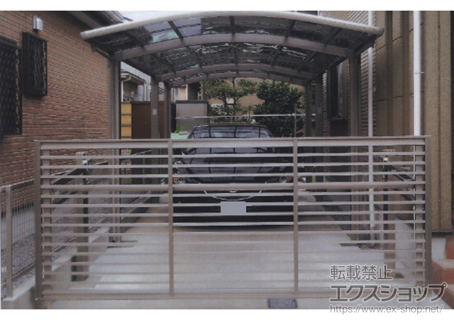 千葉県松戸市ののカーゲート オーバードアS1型 手動式 施工例