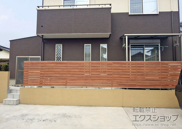 福岡県北九州市ののフェンス・柵 ジオーナフェンス YS型 マテリアルカラー フリーポールタイプ 施工例