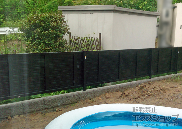 宮城県仙台市ののフェンス・柵 エクスラインフェンス7型 自由柱 施工例