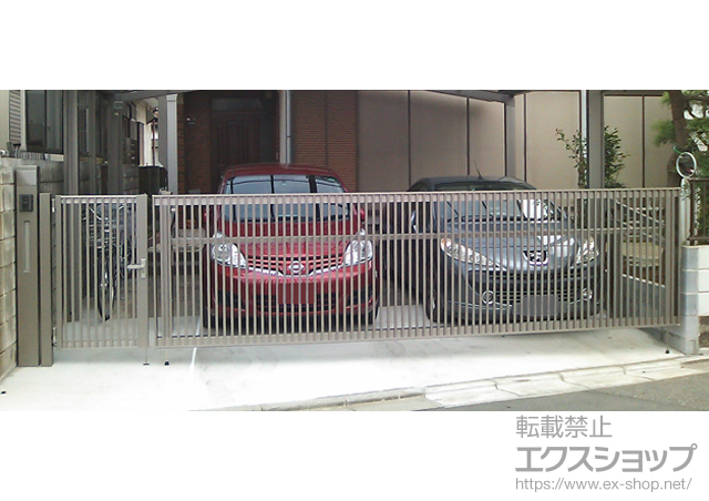 埼玉県ふじみ野市ののカーゲート ワイドオーバードアS2型 電動式 施工例