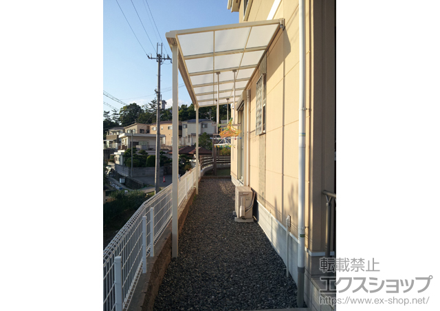 大阪府堺市のLIXIL リクシル（トステム）のテラス屋根 ライザーテラスII F型 テラスタイプ 単体 積雪〜20cm対応 施工例