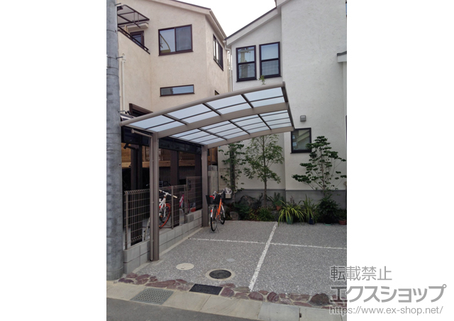 奈良県香芝市のLIXIL リクシル（トステム）のカーポート カーブポートシグマIII 積雪〜20cm対応 施工例