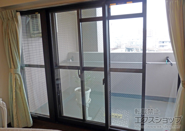 東京都荒川区のの二重窓（内窓） インプラス ダストバリア仕様 FＩX窓　連窓方立 施工例