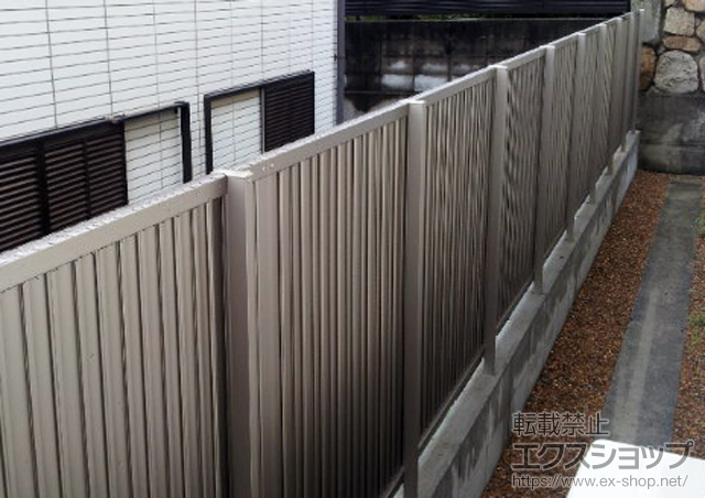 兵庫県西宮市ののフェンス・柵 プリレオR6型フェンス フリーポールタイプ 施工例