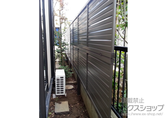 神奈川県中郡大磯町のLIXIL リクシル(新日軽)のフェンス・柵 セレビューフェンスR5型 3段柱 自在柱式 施工例