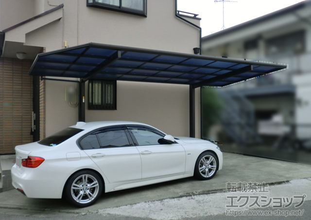 神奈川県座間市ののカーポート エフルージュグラン　積雪〜20cm対応＋変形地対応セット 施工例