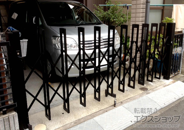 東京都足立区ののカーゲート アルシャインII L型 Aタイプ ノンレール 片開き 360S 施工例