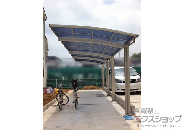 千葉県八千代市ののカーポート プレシオスポート 縦連棟 積雪〜20cm対応 施工例