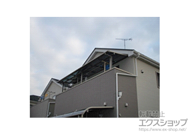 千葉県船橋市のLIXIL リクシル（トステム）のバルコニー・ベランダ屋根 ライザーテラスII F型 屋根タイプ 連棟 積雪〜20cm対応 施工例