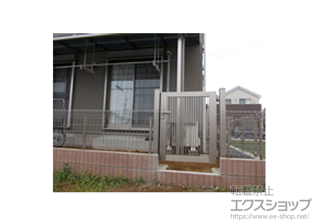 千葉県船橋市のの門扉 プリレオ R2型 片開き　柱使用 施工例