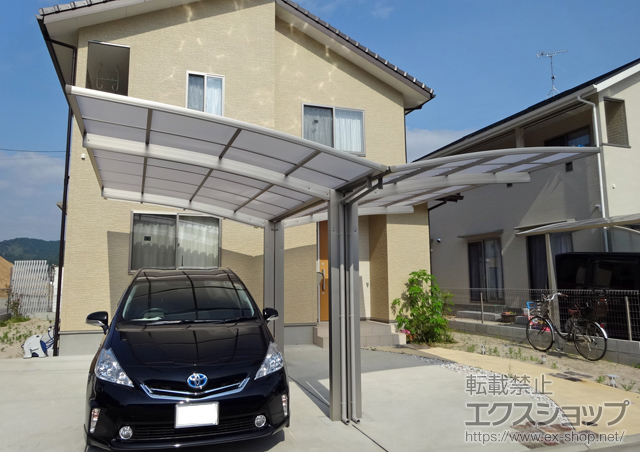 広島県広島市ののカーポート プレシオスポート Y合掌 積雪〜20cm対応 施工例