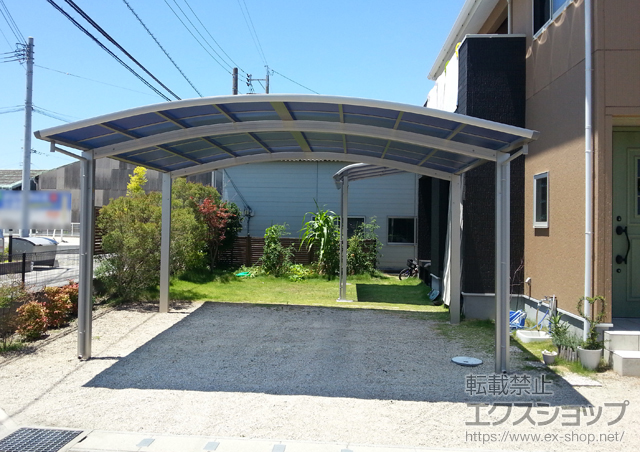佐賀県佐賀市ののカーポート プレシオスポート ワイド 積雪〜20cm対応 施工例