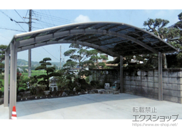 兵庫県三木市のLIXIL リクシル（トステム）のカーポート リベルポートシグマIII 3台用 積雪〜20cm対応 施工例