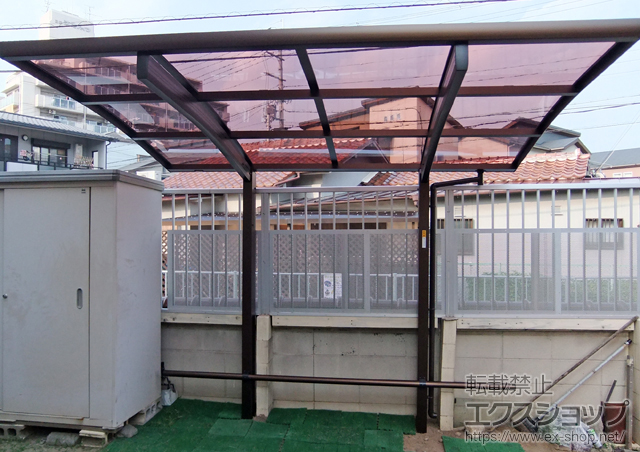 大阪府東大阪市ののサイクルポート・駐輪場 レイナポートグランミニ 積雪〜20cm対応+車止めバー 施工例