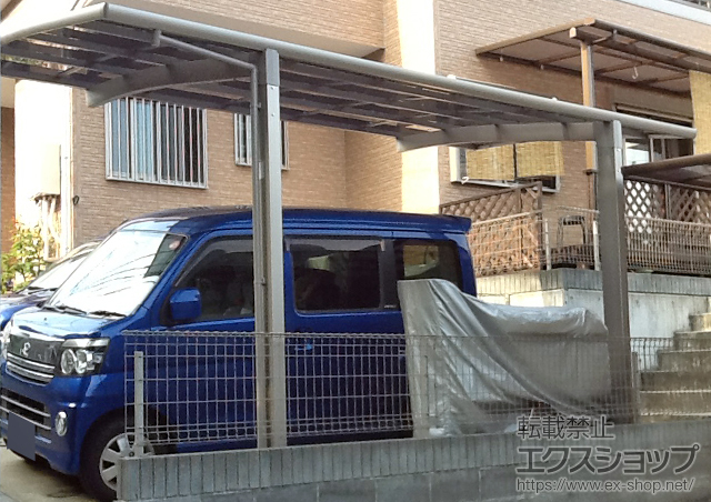 神奈川県横浜市のLIXIL リクシル（トステム）のカーポート カーブポートシグマIII 積雪〜20cm対応 施工例