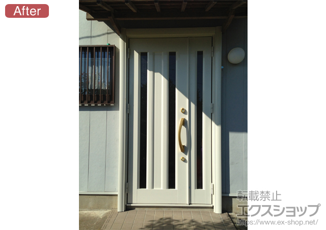茨城県石岡市のLIXIL リクシル（トステム）の玄関ドア リシェント Ｐ2型 施工例