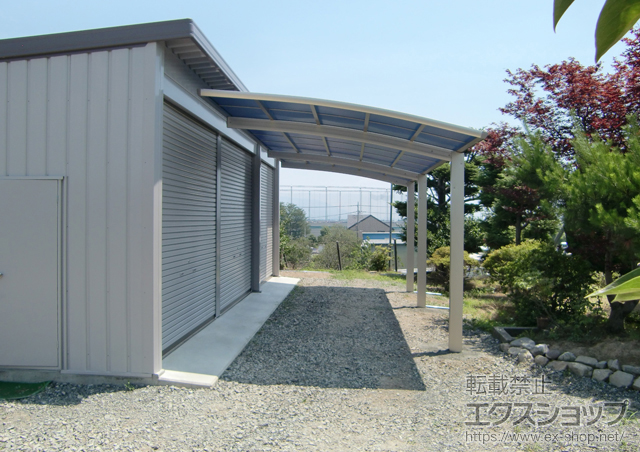 山梨県南アルプス市ののカーポート レイナポートグラン 延長　積雪〜20cm対応 施工例