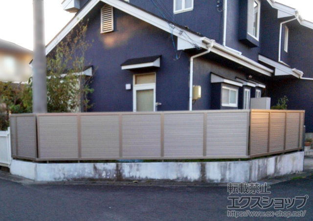 宮城県仙台市ののフェンス・柵 ハイスクリーンフェンスA型 フリーポールタイプ 施工例