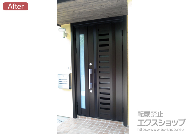 岐阜県関市のの玄関ドア ラフォース R2 08型 採風タイプ 施工例