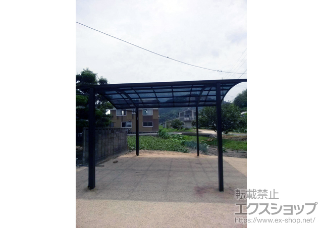 岡山県総社市ののカーポート プレシオスポート ワイド 積雪〜20cm対応 施工例