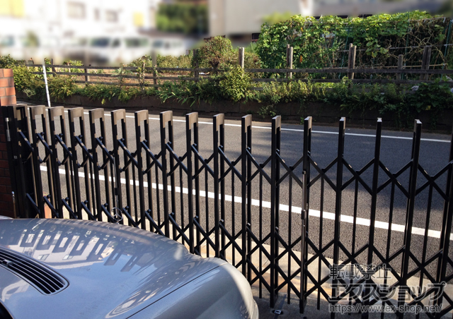 東京都杉並区ののカーゲート アルシャインII PG型R(ペットガード) Aタイプ ノンレール 片開き430S 施工例