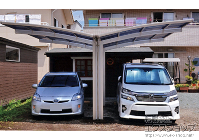 群馬県前橋市ののカーポート レイナポートグラン Y合掌　積雪〜20cm対応 施工例