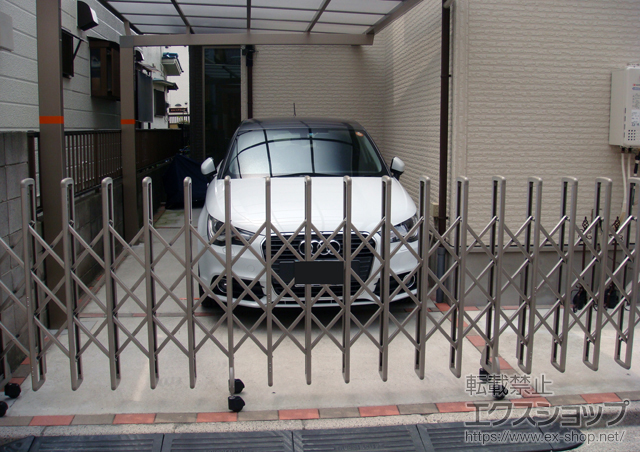 東京都葛飾区ののカーゲート レイオス1型 ノンレール 片開き 42S 施工例