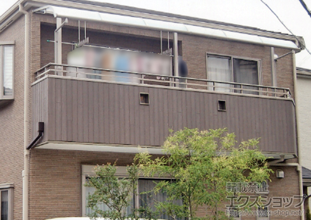 大阪府池田市のLIXIL リクシル（トステム）のバルコニー・ベランダ屋根 ライザーテラスII R型 屋根タイプ 連棟 積雪〜20cm対応 施工例