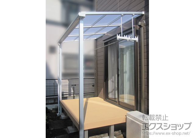 東京都八王子市のLIXIL リクシル（トステム）のテラス屋根 ライザーテラスII F型 テラスタイプ 単体 積雪〜20cm対応 施工例