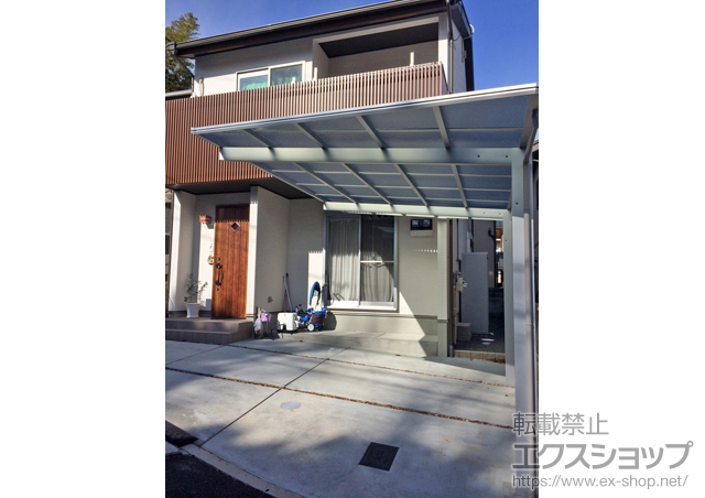 京都府京都市ののカーポート エフルージュグラン　積雪〜20cm対応＋枯葉よけネット　51/54用兼用 施工例