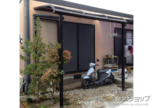 福岡県福岡市ののテラス屋根 プレシオステラス R型 テラスタイプ 単体 積雪〜20cm対応 施工例