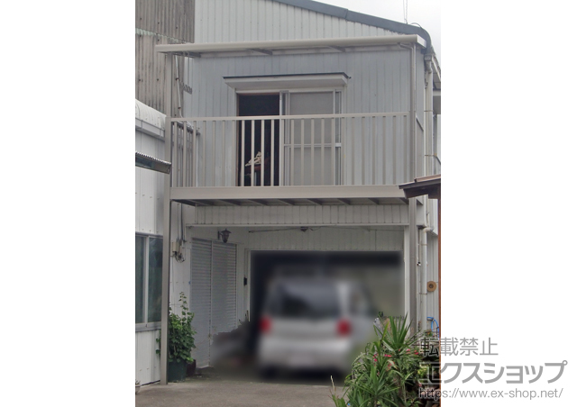 高知県安芸郡奈半利町のLIXIL リクシル（トステム）のバルコニー ビューステージHスタイル 縦太格子 単体 柱建て式 施工例