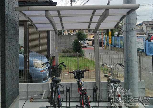 千葉県鎌ケ谷市ののサイクルポート・駐輪場 レイナポートグランミニ 積雪〜20cm対応 施工例