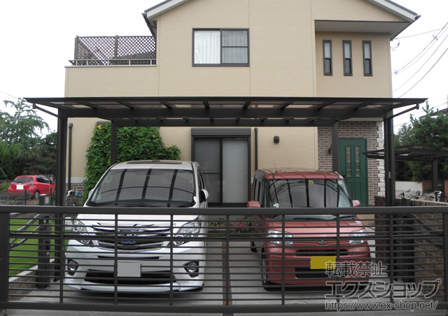 埼玉県越谷市ののカーポート アーキデュオ ワイド 積雪〜20cm対応 施工例