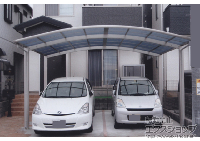 愛知県豊川市ののカーポート レイナツインポートグラン　積雪〜20cm対応 施工例