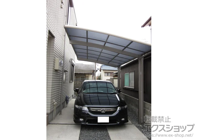 福岡県北九州市のLIXIL リクシル（トステム）のカーポート カーブポートシグマIII 積雪～20cm対応 施工例