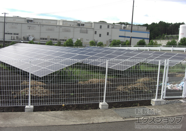 静岡県富士市ののフェンス・柵 イーネットフェンス1F型 自由柱タイプ 施工例