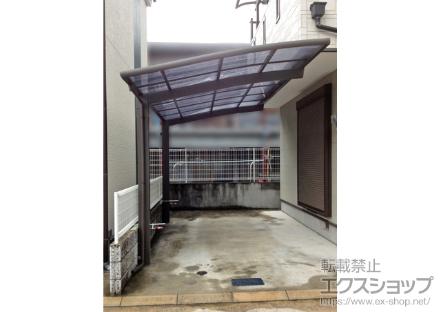 兵庫県尼崎市のLIXIL リクシル（トステム）のカーポート カーブポートシグマIII 積雪〜20cm対応 施工例