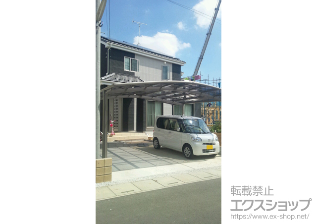 埼玉県川越市のLIXIL リクシル（トステム）のカーポート カーブポートシグマIII ワイド 積雪〜20cm対応 施工例