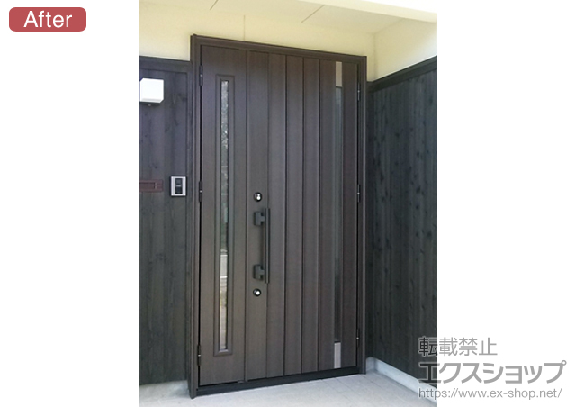 石川県金沢市のLIXIL リクシル（トステム）の玄関ドア リシェント 800型 施工例